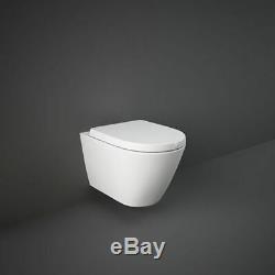 RAK Ceramics Resort Rimless Wall Hung WC Toilet Pan & Soft Close Seat