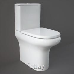 RAK Compact Deluxe Comfort Height Flush-to-Wall Close Coupled Toilet + Seat