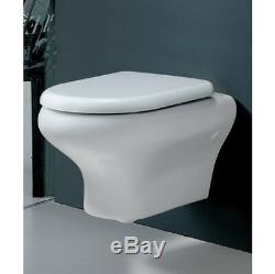 RAK Compact Wall Hung Mount WC Toilet Pan With Soft Close Seat 520mm