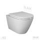 Rak Feeling Wall Hung Rimless Flush Toilet Wc Pan & Soft Close Seat Matt White
