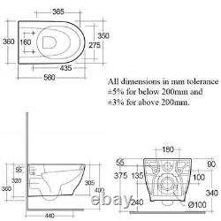 RAK Moon Rimless Hidden Fixings Wall Hung Toilet + Soft Close Seat