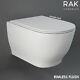 Rak Moon Rimless Wall Hung Toilet Hidden Fixations 560mm Depth Soft Close Seat