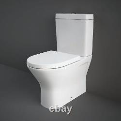 RAK Resort Mini Flush-to-Wall Close Coupled Toilet + Wrapover Seat