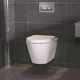Rak Resort Rimless Compact D Shaped Wall Hung Toilet Pan With Soft Close Seat