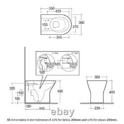 RAK Resort Rimless Back to Wall Toilet with Slim Sandwich Soft Close Seat