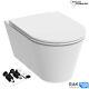 Rak Resort Rimless Wall Hung Toilet Pan Low Height 82cm Concealed Cistern Frame