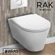 Rak Resort Short Projection Rimless Soft Close Wall Hung Toilet & Cistern Frame