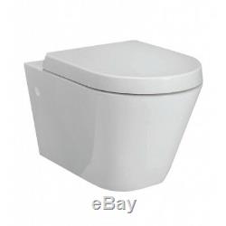 RAK Resort Wall Hung Hygiene Toilet WC Rimless Pan and Soft Close Seat White