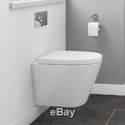 RAK Resort Wall Hung Rimless Hygiene Toilet WC Pan With Soft Close Seat Modern