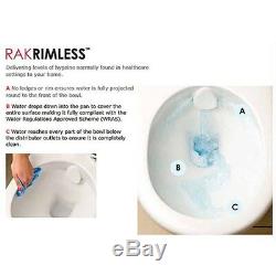 RAK Resort Wall Hung Rimless Toilet Pan & Soft Close Seat (RSTWHPAN/SC)