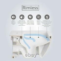 RAK Rimless Resort Wall Hung WC Toilet Pan With SLIMLINE SANDWICH Seat & Fixings