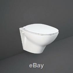RAK Rimless Wall Hung Toilet Pan Soft Close Adjustable Dual Flush Cistern Frame