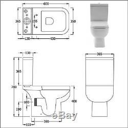 RAK Series 600 WC Toilet & Wall Hung Basin Compact Cloakroom Bathroom Suite