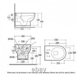 RAK Tonique Rimless Wall Hung Toilet + Soft Close Seat