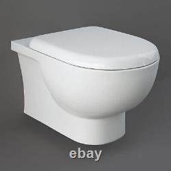 RAK Tonique Rimless Wall Hung Toilet + Soft Close Seat