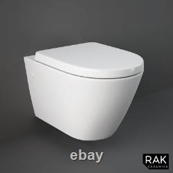 RAK Wall Hung RIMLESS Toilet ROCA Low Height Concealed Cistern Frame Flush Plate