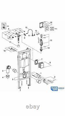 RAK Wall Hung Toilet GROHE Concealed Cistern Frame WC Unit