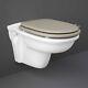 Rak Washington Wall Hung Toilet + Cappuccino Seat