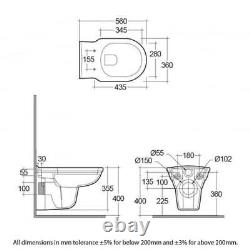 RAK Washington Wall Hung Toilet + Cappuccino Seat