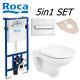 Roca Duplo Pro Concealed Frame + Roca Debba Wall Hung + Dual Flush Plate 5in1