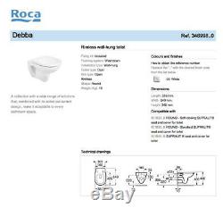 ROCA DUPLO PRO CONCEALED FRAME + ROCA DEBBA WALL HUNG + DUAL FLUSH PLATE 5in1