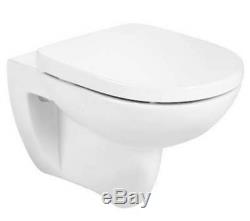 ROCA, Debba, Rimless Wall Hung Mounted Toilet WC inc Soft Close Seat