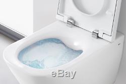 ROCA GAP RIMLESS 2in1 SET WALL HUNG WC TOILET PAN WITH SOFT CLOSE SEAT WHITE