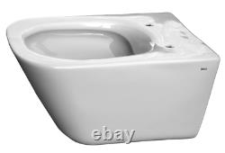 ROCA The Gap Wall-Hung WC Pan with ROCA Soft Closing Toilet Seat Slim Square