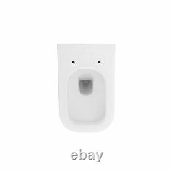ROCA The Gap Wall-Hung WC Pan with ROCA Soft Closing Toilet Seat Slim Square