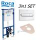Roca Wc Duplo Pro Concealed Frame + Roca Pl1 Dual Flush Plate + Wc Bend 3in1 Set