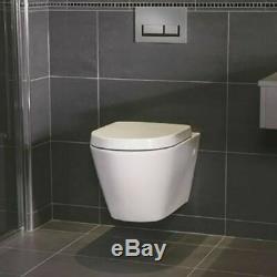 Rak Ceramics Resort Rimless Wall Hung Toilet Pan Soft Close Seat