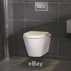 Rak Resort Designer Wall Hung Rimless Hygiene Toilet WC + RAK Soft Close Seat