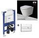 Rak Resort Designer Wall Hung Rimless Toilet Wc + Roca Frame Cistern & Button