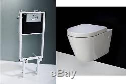 Rak Resort Rimless Wall Hung Toilet Pan With Wall Hung Toilet Frame