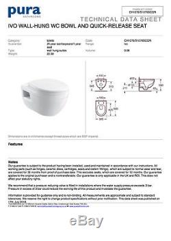Rapid Sl Wc Concealed Frame Cistern Plate Ivo Wall-hung Wc Seat 6in1 Set
