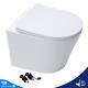 Rimless Eco Wall Hung Toilet Pan, Seat & 1.12m Concealed Cistern Frame Wc Plate