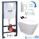 Rimless Eco Wall Hung Toilet Pan, Seat & Grohe 1.13m Concealed Cistern Wc Frame
