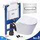 Rimless Eco Wall Hung Toilet & Roca 0.82m Low Height Concealed Wc Cistern Frame