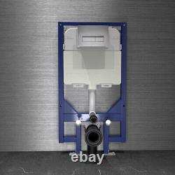 Rimless Single Hole Superspin Flush Wall Hung Toilet With Concealed Cistern Set