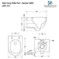 Rimless Toilet Bathroom White Wall Hung With Soft Close Toilet Seat Easy Clean