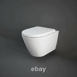 Rimless Toilet Pan Rak Ceramics & Grohe Wc Frame Soft Close Seat 38772001