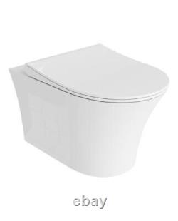 Rimless Toilet Wall Hung Pan Seat & Grohe Frame Wc Concealed Cistern 1.13