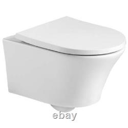 Rimless Toilet Wall Hung Pan Soft Seat Concealed 0.82 Grohe 3877320A Wc Frame Co