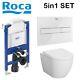 Rimless Toilet Wall Hung Pan Soft Seat Roca Duplo 8901210a0 0.82 Wc Frame Under