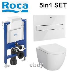 Rimless Toilet Wall Hung Pan Soft Seat Roca Duplo 8901210A0 0.82 Wc Frame Under