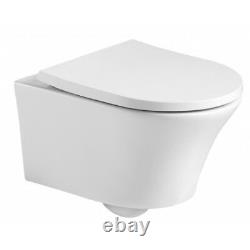 Rimless Toilet Wall Hung Roca Wc Frame 0.82 Under Window Chrome Flush Plate