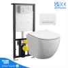 Rimless Wall Hung Toilet Pan Frame Vitra 1.12m Concealed Cistern Wc Dual Flush