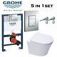 Rimless Wall Hung Toilet Pan Grohe Wc Frame 0.82 Soft Close Seat 3877320a