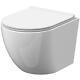 Rimless Wall Hung Toilet Pan, Seat & 1.13m Concealed Cistern Frame Wc Brushed
