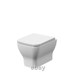 Rimless Wall Hung Toilet Pan & Soft Close Seat 364mm x 363mm x 486mm